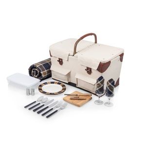 Real Leather immaculately designed picnic basket
